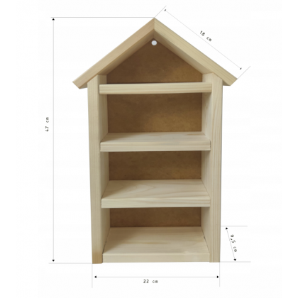 Domek dla owadów /47x22 cm - Naturalny