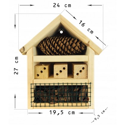 Domek dla owadów /27x19,5 cm - Naturalny