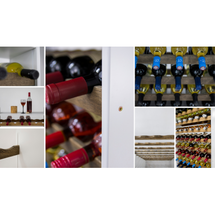 Dębowy regał na wino RW-20 /77 butelek/ – White & Dark Oak
