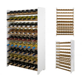 Dębowy regał na wino RW-20 /63 butelki/ – White & Light Oak