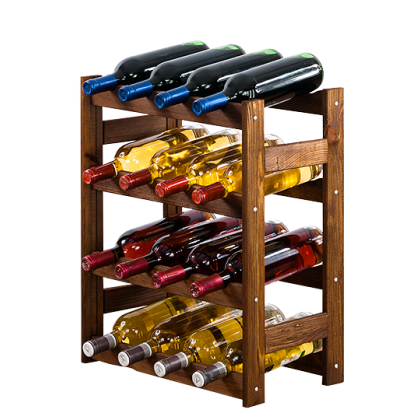 Drewniany regał na wino RW-1 /16 butelek/ Brązowy