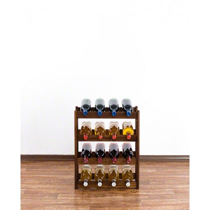 Drewniany regał na wino RW-1 /16 butelek/ Brązowy