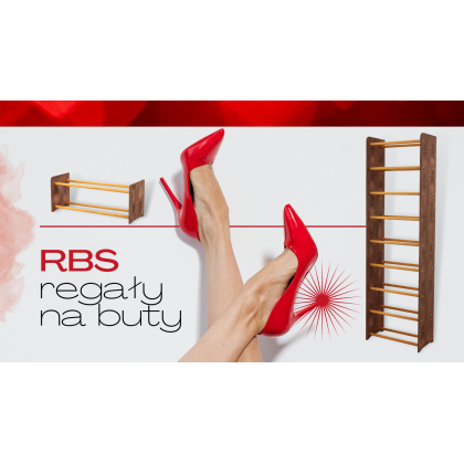 2-półkowy regał na obuwie RBS /szer.65 cm/ Szary-Biel