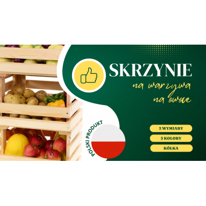 Skrzynki na warzywa na kółkach RAWA /szer.57cm - Naturalne