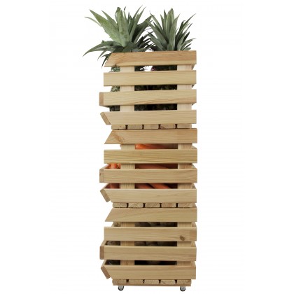 Skrzynki na warzywa na kółkach RAWA /szer.57cm - Naturalne