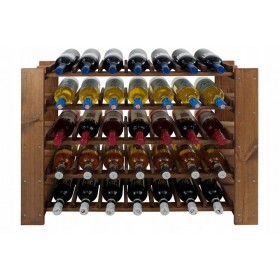 Stojak na wino RW-5-1 regał półka olejowany Brąz