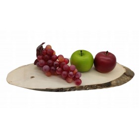 PLASTER DREWNA BUK DŁ 40-45 CM TACA OZDOBNA