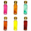 Butelka kwadratowa 100ml z nakrętką złotą / 6 szt