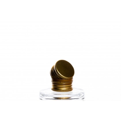 Butelka kwadratowa 100ml z nakrętką złotą / 6 szt