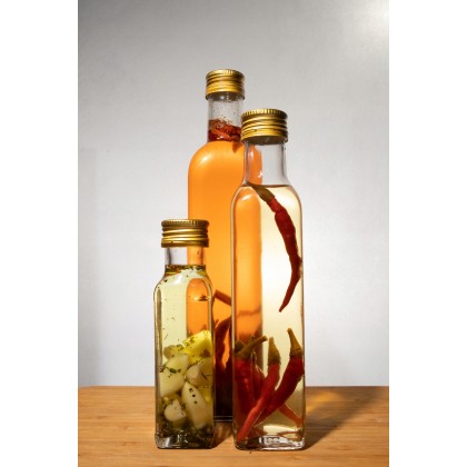 Butelka kwadratowa szklana 500 ml / 6 szt