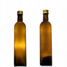 Kwadratowa butelka antyczna zieleń 0,5 l / 6 sztuk