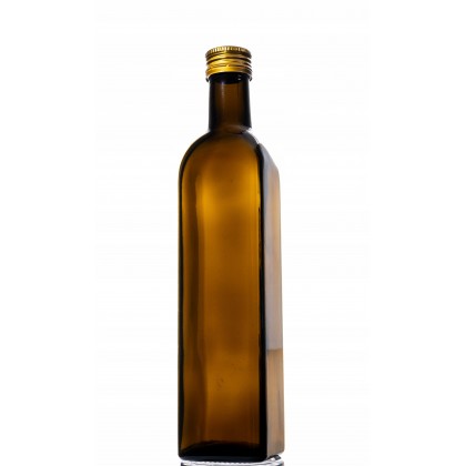 Kwadratowa butelka antyczna zieleń 0,5 l / 6 sztuk