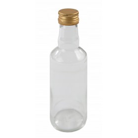 Butelka na soki 200ml złota nakrętka - 6 szt