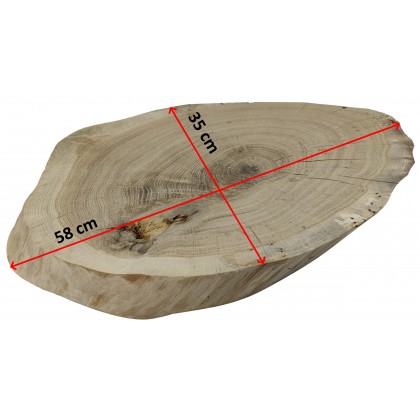 DĘBOWY BLAT NA STÓŁ PLASTER DREWNA 58 cm nr125948