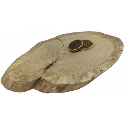 DĘBOWY BLAT NA STÓŁ PLASTER DREWNA 64 cm nr130833