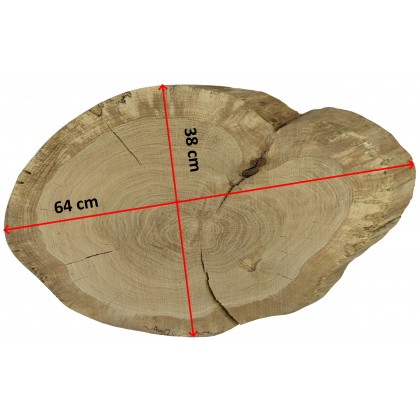 DĘBOWY BLAT NA STÓŁ PLASTER DREWNA 64 cm nr130833