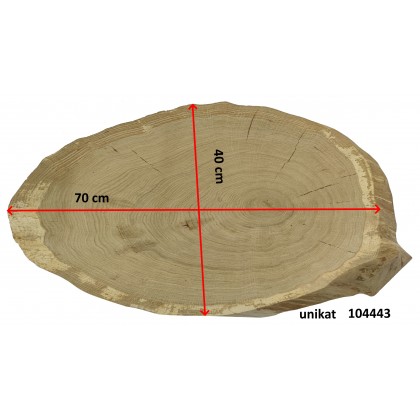 DĘBOWY BLAT NA STÓŁ PLASTER DREWNA  70 cm nr 104443