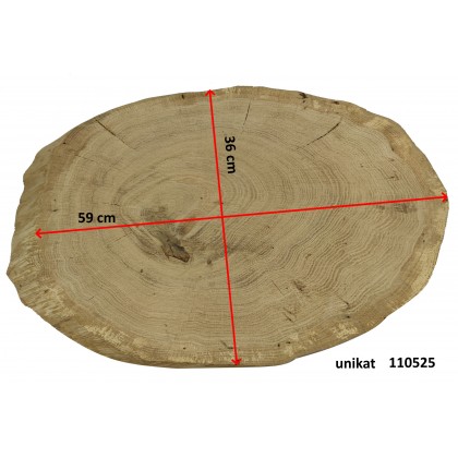 DĘBOWY BLAT NA STÓŁ PLASTER DREWNA 59  cm nr 110525