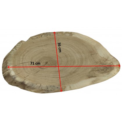 DĘBOWY BLAT NA STÓŁ PLASTER DREWNA 71  cm nr 111910