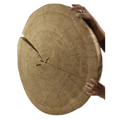 DĘBOWY BLAT NA STÓŁ PLASTER DREWNA 90 cm nr114741