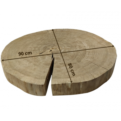 DĘBOWY BLAT NA STÓŁ PLASTER DREWNA 90 cm nr114741