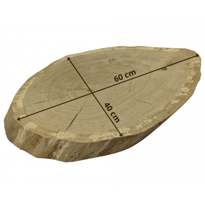 DĘBOWY BLAT NA STÓŁ PLASTER DREWNA 60 cm nr112121