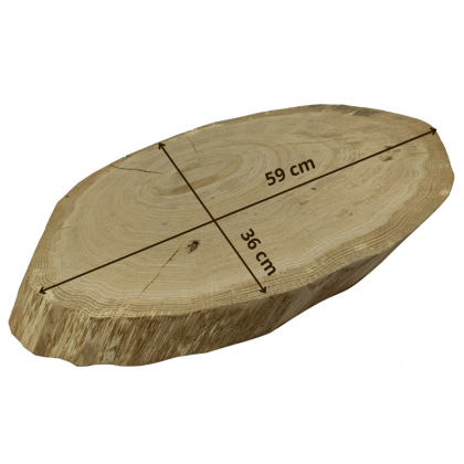 DĘBOWY BLAT NA STÓŁ PLASTER DREWNA 59 cm nr112334
