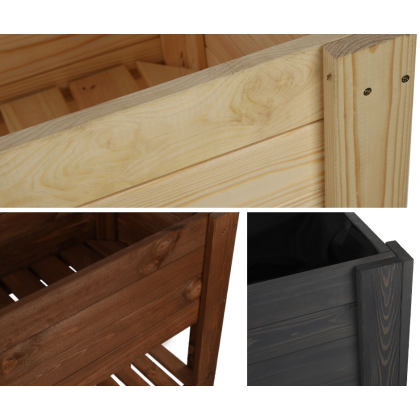 Skrzynia do uprawy – na nóżkach ZB4 / 79,5X79,5X42,6cm / Brązowy