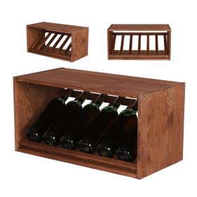 Modułowy stojak na Wino RW61(1 Ukośna Leżnia) Brązowy