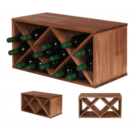 Modułowy stojak na Wino RW61(Półki X2) Brązowy
