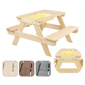 Stół piknikowy z pojemnikiem SPD/80cm - Naturalny