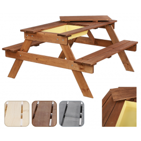 Stół piknikowy z pojemnikiem SPD/80cm - Brązowy