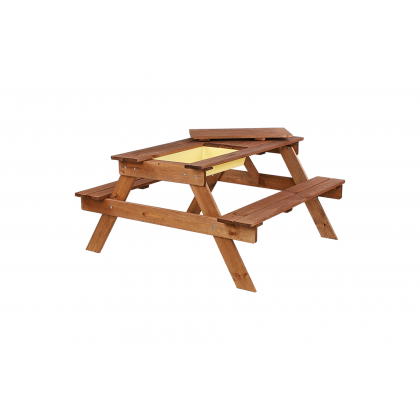 Stół piknikowy z pojemnikiem SPD/80cm - Brązowy