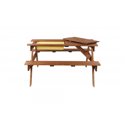 Stół piknikowy z pojemnikiem SPD/80cm - Brązowy