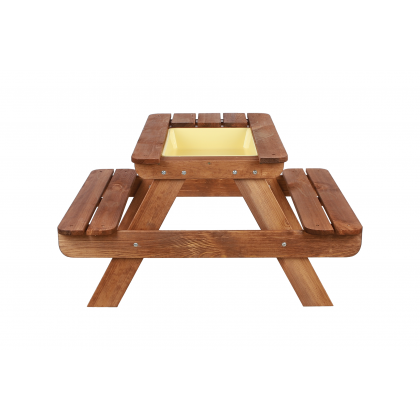 Stół piknikowy z pojemnikiem SPD/80cm - Brązowy