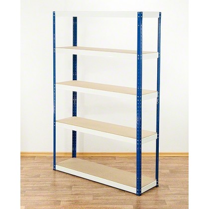 Regał Helios 180x120x30 cm 5 półek/400kg Czarno-Niebieski