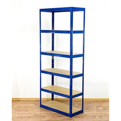 Regał Helios 213x90x35 cm 6 półek/400kg Czarno-Biały