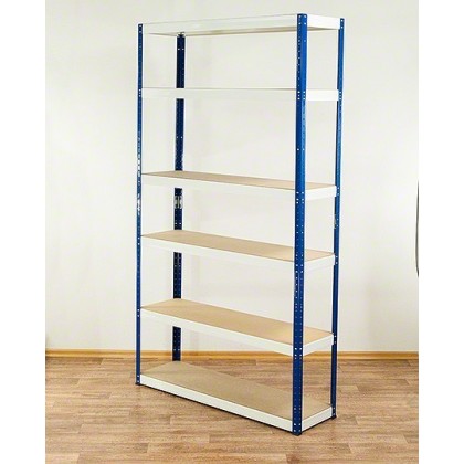 Regał Helios 213x120x40 cm 6 półek/400kg Czarno-Biały