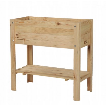 Drewniany ziołownik z półką Z12 / 80x37 cm / Natur