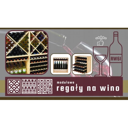 Modułowy Słupek na Wino RW61(Na 3 Butelki) Nat