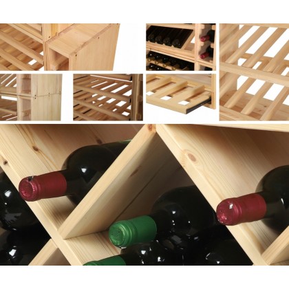 Modułowy Słupek na Wino RW61(Na 3 Butelki) Nat