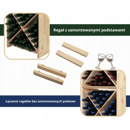 Modułowy Słupek na Wino RW61(Na 3 Butelki) Nat