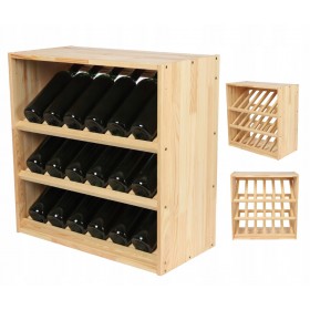 Modułowy stojak na Wino RW61(3 Ukośne Leżnie) Nat