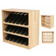 Modułowy stojak na Wino RW61(3 Ukośne Leżnie) Nat