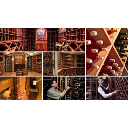 Modułowy stojak na Wino RW61(3 Ukośne Leżnie) Nat