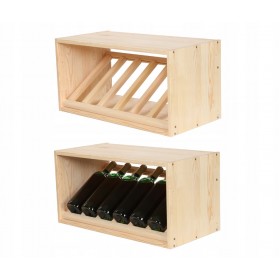 Modułowy stojak na Wino RW61(1 Ukośna Leżnia) Nat