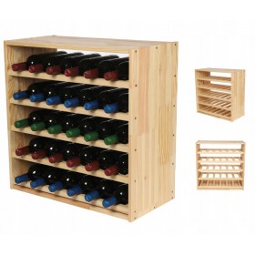 Modułowy stojak na Wino RW61(5 Leżni Prostych) Nat