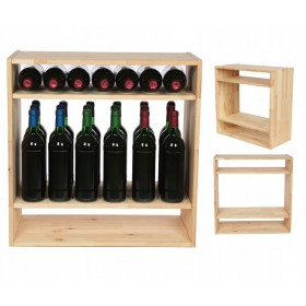 Modułowy stojak na Wino RW61(2 Półki Pełne) Nat