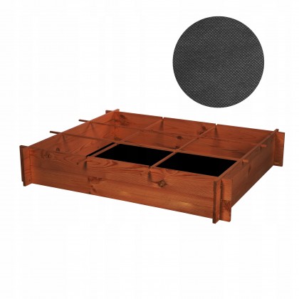 Drewniana grządka podwyższana ZP05/100x118cm/ Brąz