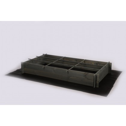 Drewniana grządka podwyższana ZP05 /80x148cm/ Szar